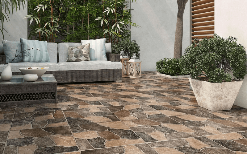 Khả năng chịu trọng lực của gạch lát sân vườn giả cả giúp kéo dài “tuổi thọ